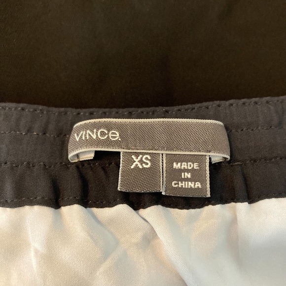 Vince Skirt Womens Sz XS Blue Striped Silk Drawstring A Line Mini - Picture 3 of 8